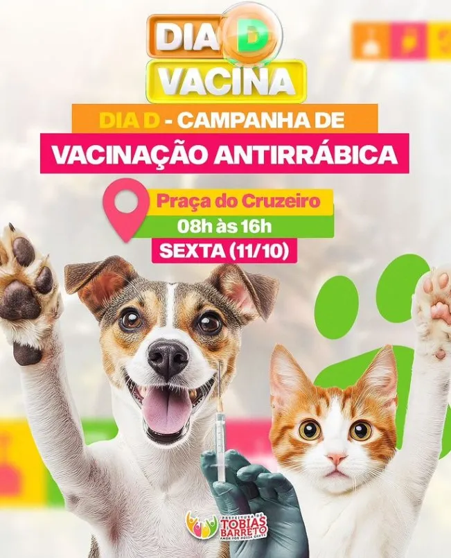 PREFEITURA REALIZA NESTA SEXTA-FEIRA (11) DIA D DA CAMPANHA DE VACINAÇÃO ANTIRRÁBICA
