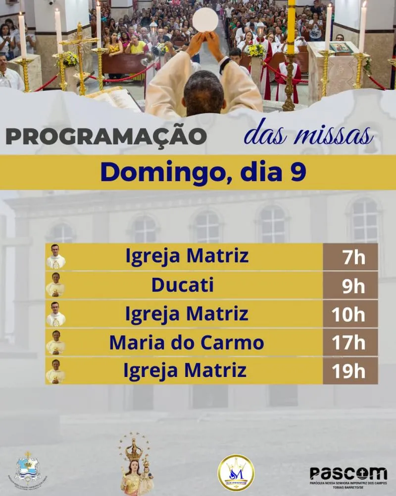 QUATRO MISSAS SERÃO REALIZADAS NESTE PRIMEIRO DOMINGO DA QUARESMA 
