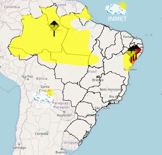 CHUVA AVANÇA EM SERGIPE E DEIXA TOBIAS BARRETO EM ALERTA AMARELO