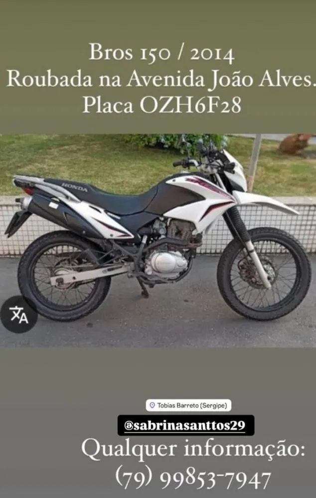 MULHER TEM MOTO FURTADA NA MADRUGADA DO SÁBADO DE CARNAVAL